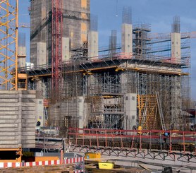 Kraftwerk Rheinhafen in Karlsruhe, Deutschland