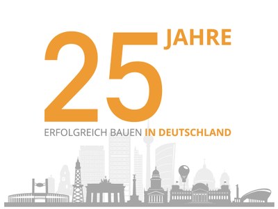 Wir feiern unser 25-jähriges Jubiläum als Teil der deutschen Betonbauindustrie