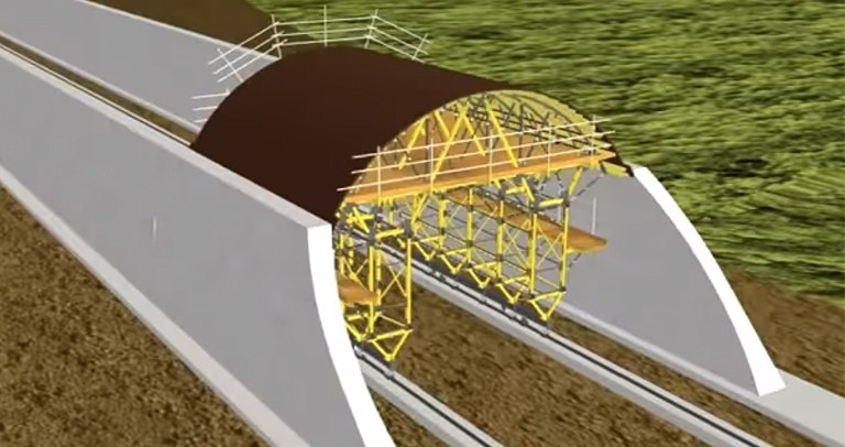 MK Schalwagen für Tunnel in Offener Bauweise